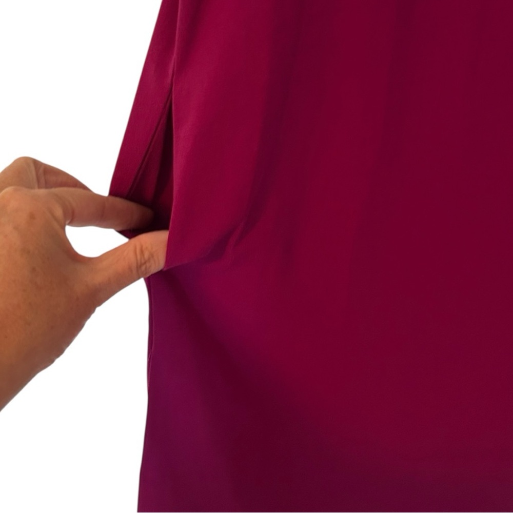 Maurices Women’s Magenta Ruffle Sleeve Shift Dress Sz M - Picture 3 of 6